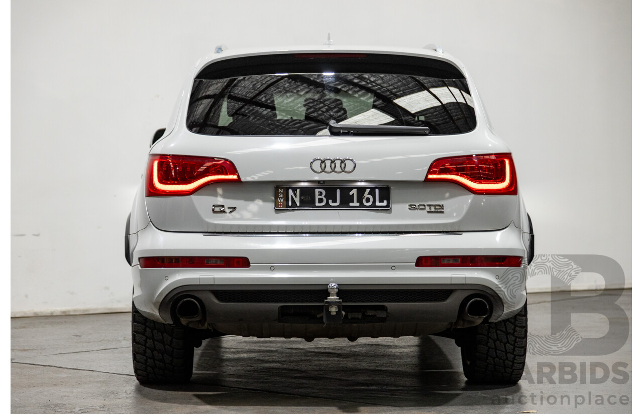6/2014 Audi Q7 3.0 TDI S-Line Package Quattro (AWD) MY14 4d Wagon White Turbo Diesel 3.0L - 7 Seater