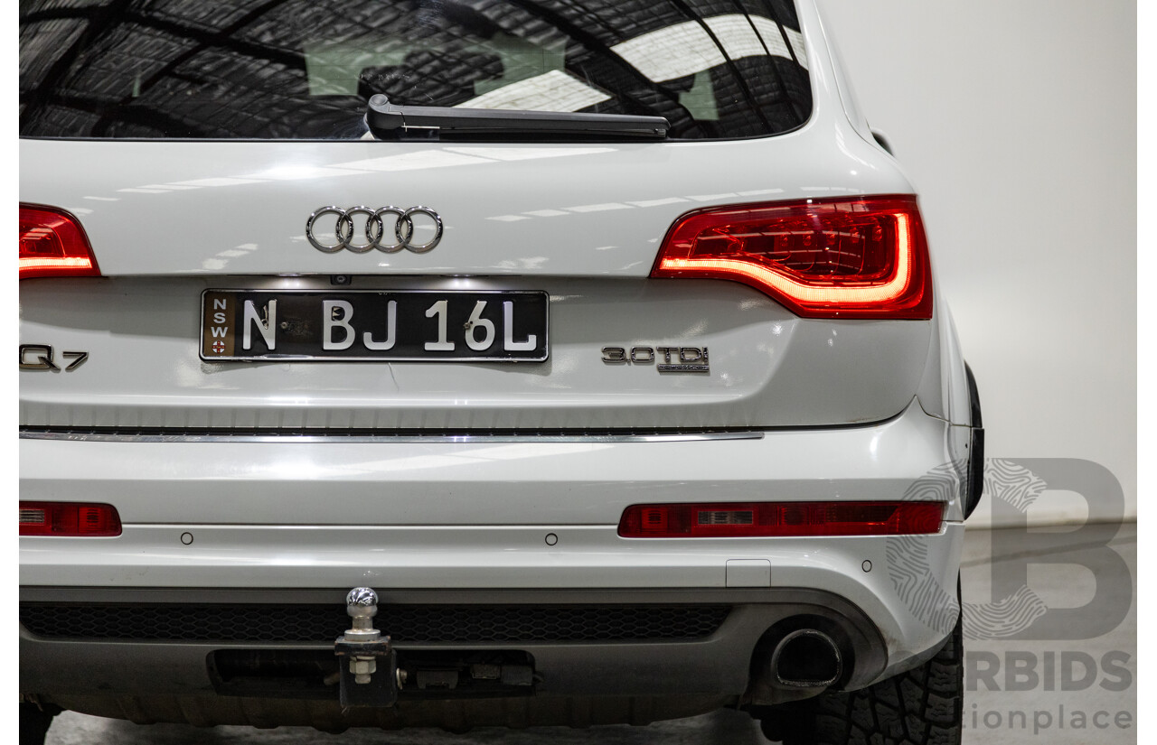 6/2014 Audi Q7 3.0 TDI S-Line Package Quattro (AWD) MY14 4d Wagon White Turbo Diesel 3.0L - 7 Seater