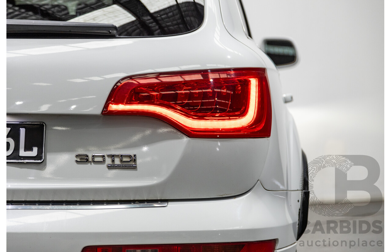 6/2014 Audi Q7 3.0 TDI S-Line Package Quattro (AWD) MY14 4d Wagon White Turbo Diesel 3.0L - 7 Seater
