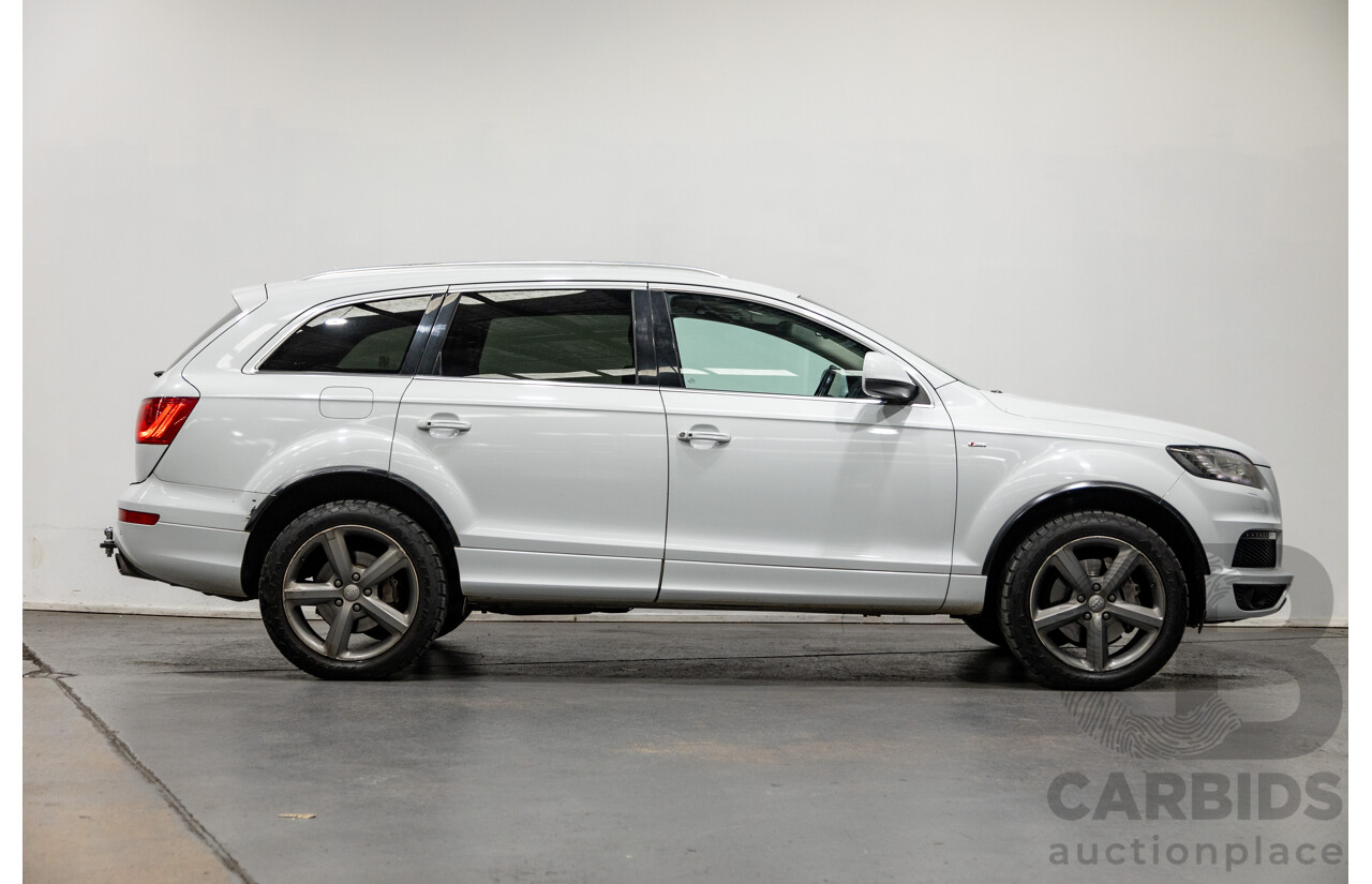 6/2014 Audi Q7 3.0 TDI S-Line Package Quattro (AWD) MY14 4d Wagon White Turbo Diesel 3.0L - 7 Seater