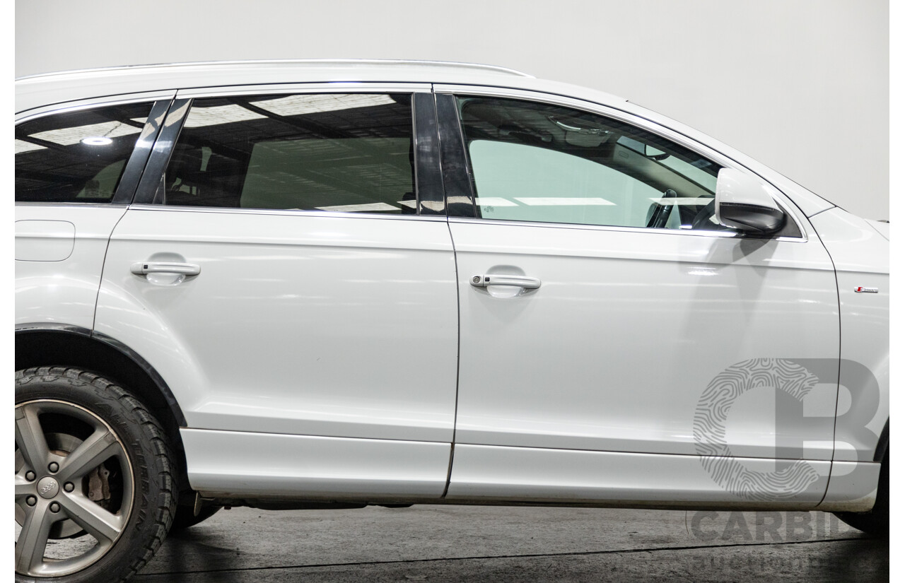 6/2014 Audi Q7 3.0 TDI S-Line Package Quattro (AWD) MY14 4d Wagon White Turbo Diesel 3.0L - 7 Seater
