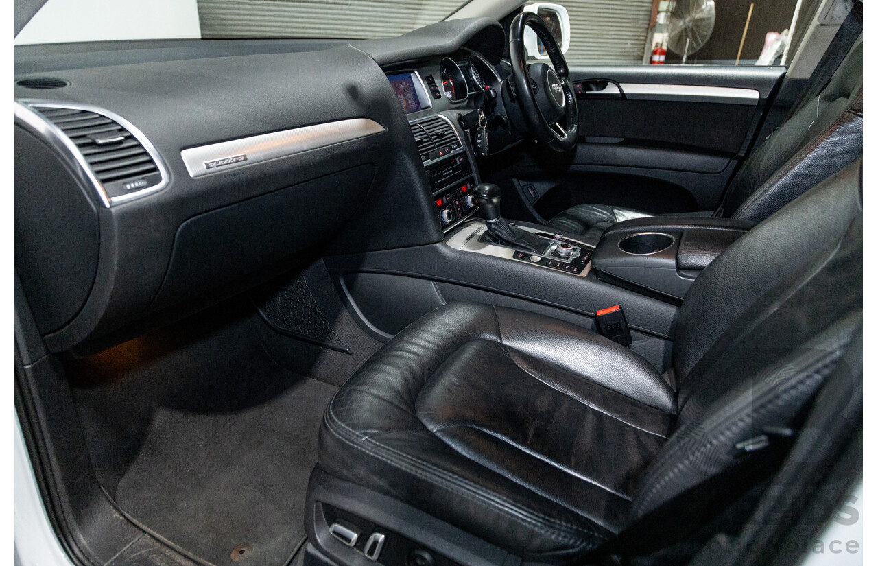 6/2014 Audi Q7 3.0 TDI S-Line Package Quattro (AWD) MY14 4d Wagon White Turbo Diesel 3.0L - 7 Seater