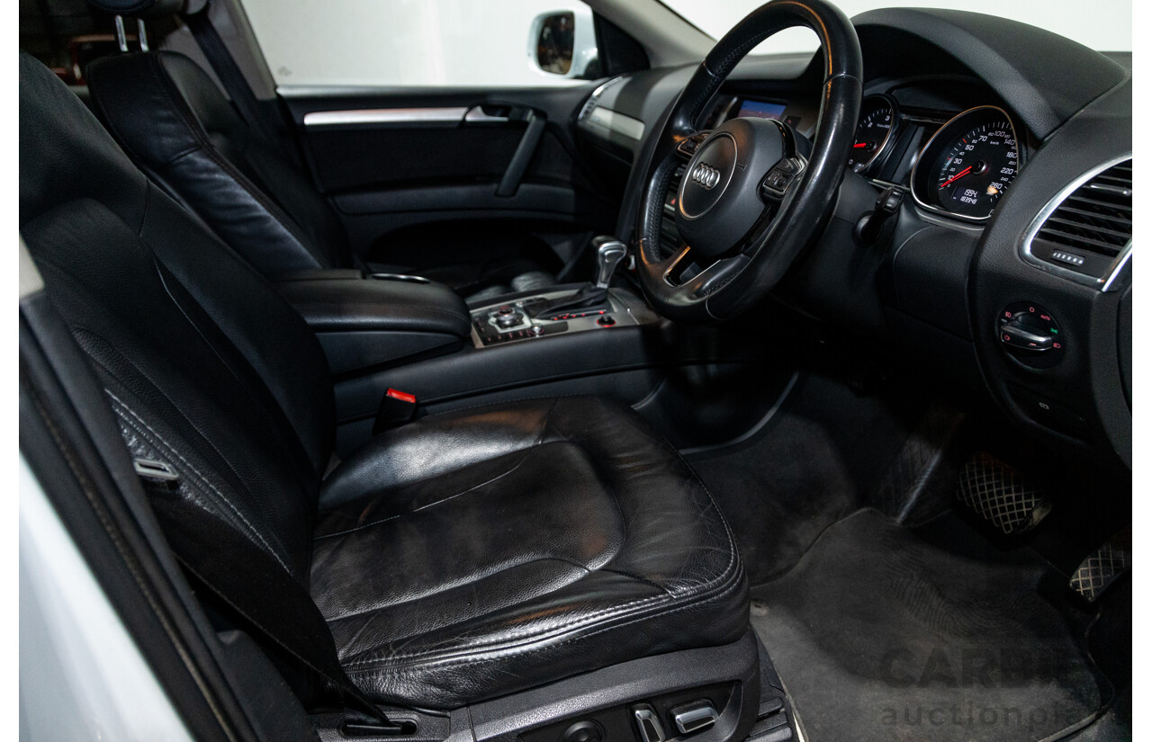 6/2014 Audi Q7 3.0 TDI S-Line Package Quattro (AWD) MY14 4d Wagon White Turbo Diesel 3.0L - 7 Seater