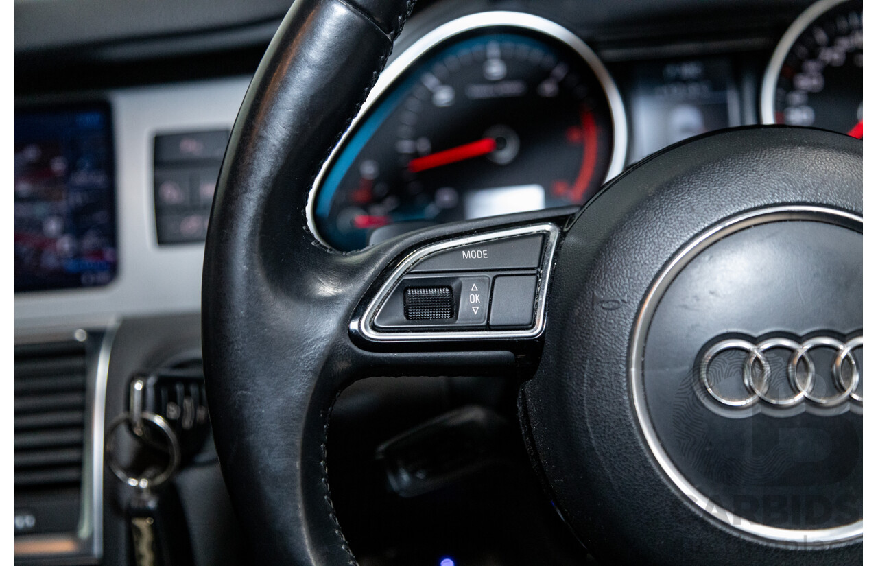 6/2014 Audi Q7 3.0 TDI S-Line Package Quattro (AWD) MY14 4d Wagon White Turbo Diesel 3.0L - 7 Seater