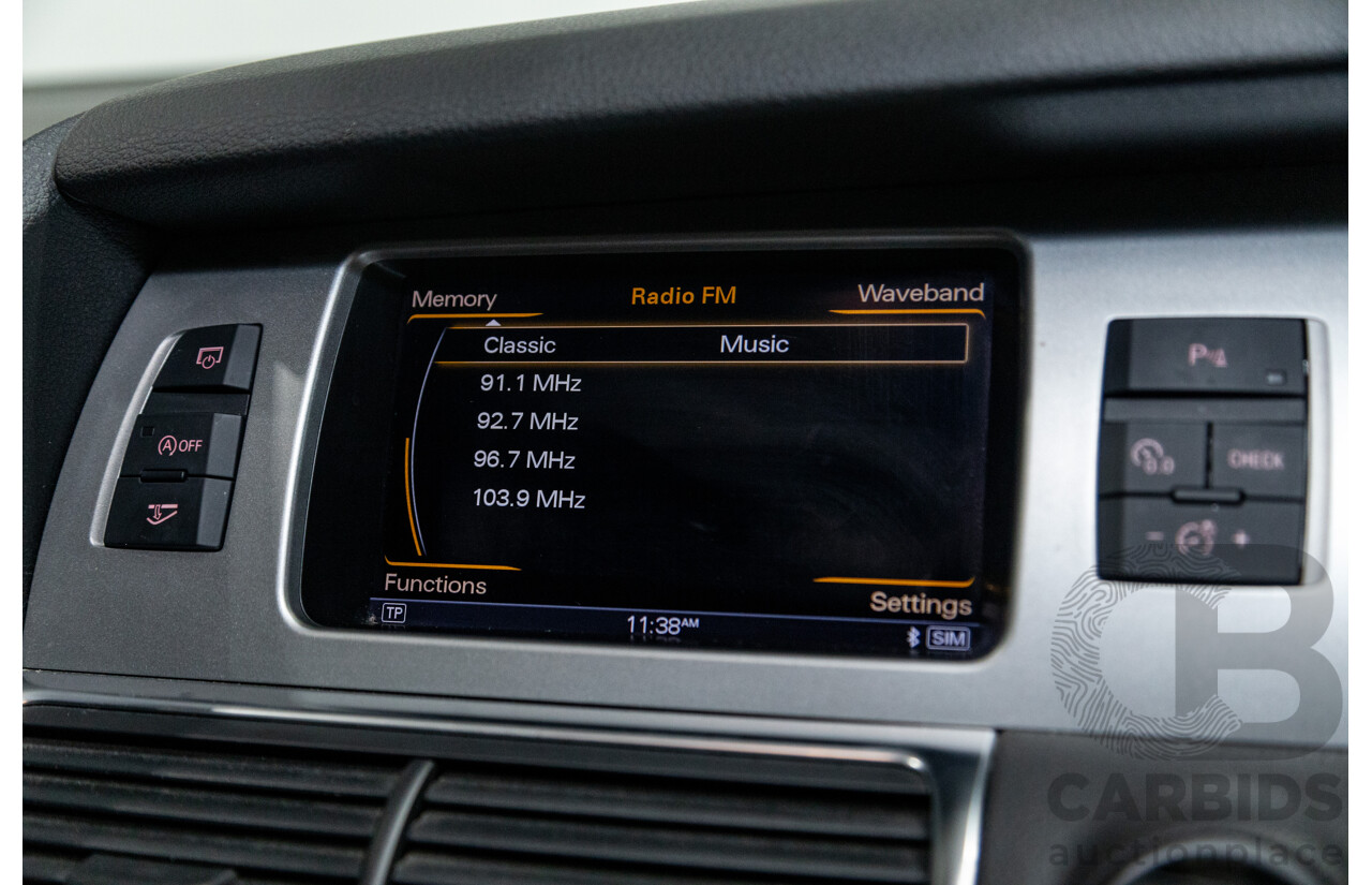 6/2014 Audi Q7 3.0 TDI S-Line Package Quattro (AWD) MY14 4d Wagon White Turbo Diesel 3.0L - 7 Seater