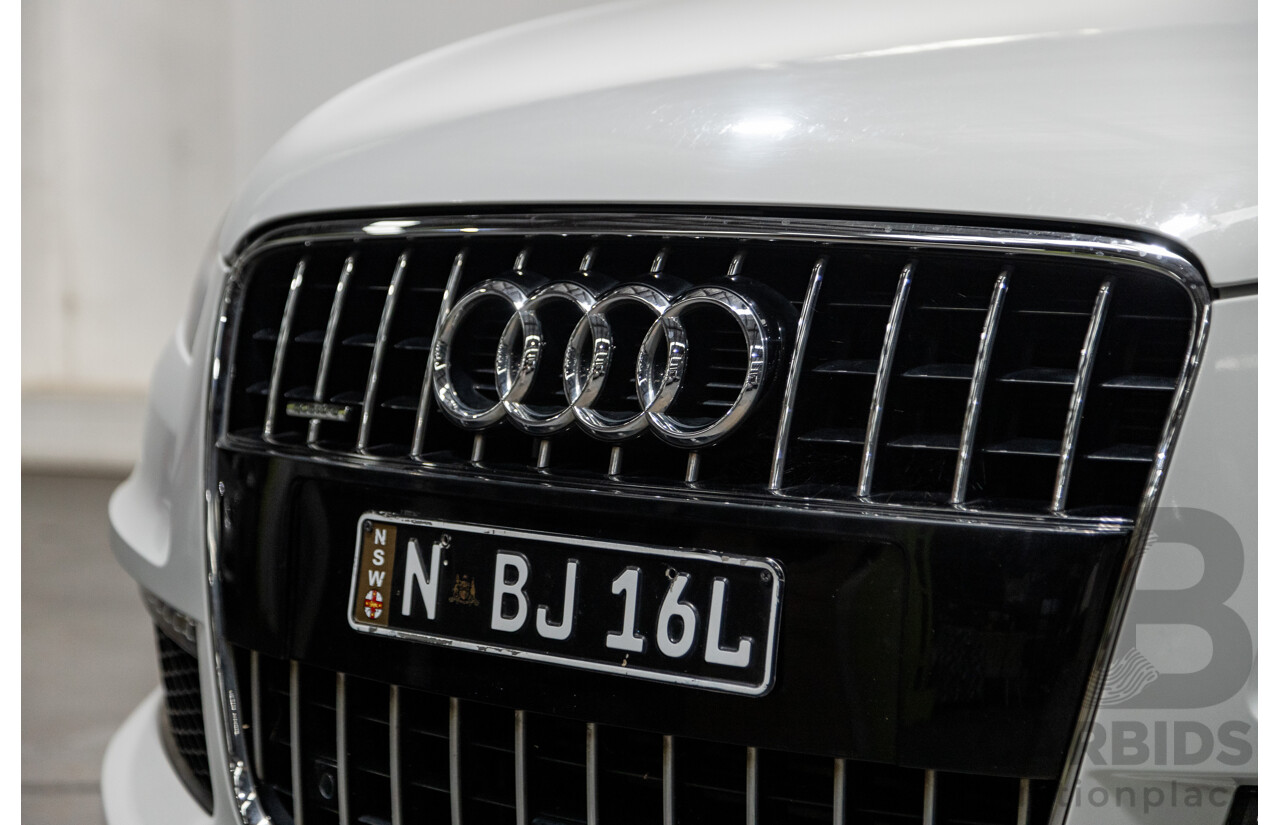 6/2014 Audi Q7 3.0 TDI S-Line Package Quattro (AWD) MY14 4d Wagon White Turbo Diesel 3.0L - 7 Seater