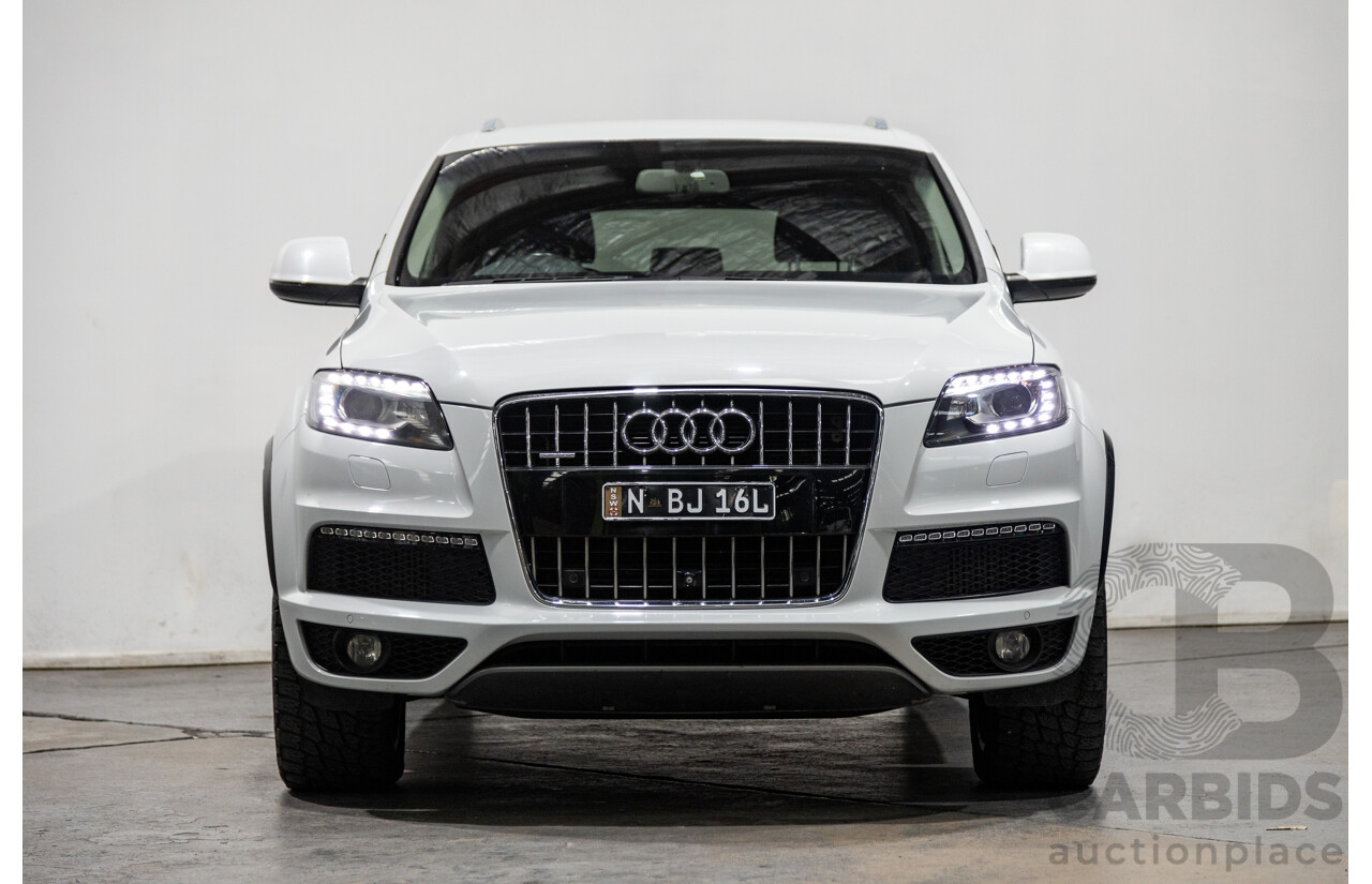 6/2014 Audi Q7 3.0 TDI S-Line Package Quattro (AWD) MY14 4d Wagon White Turbo Diesel 3.0L - 7 Seater