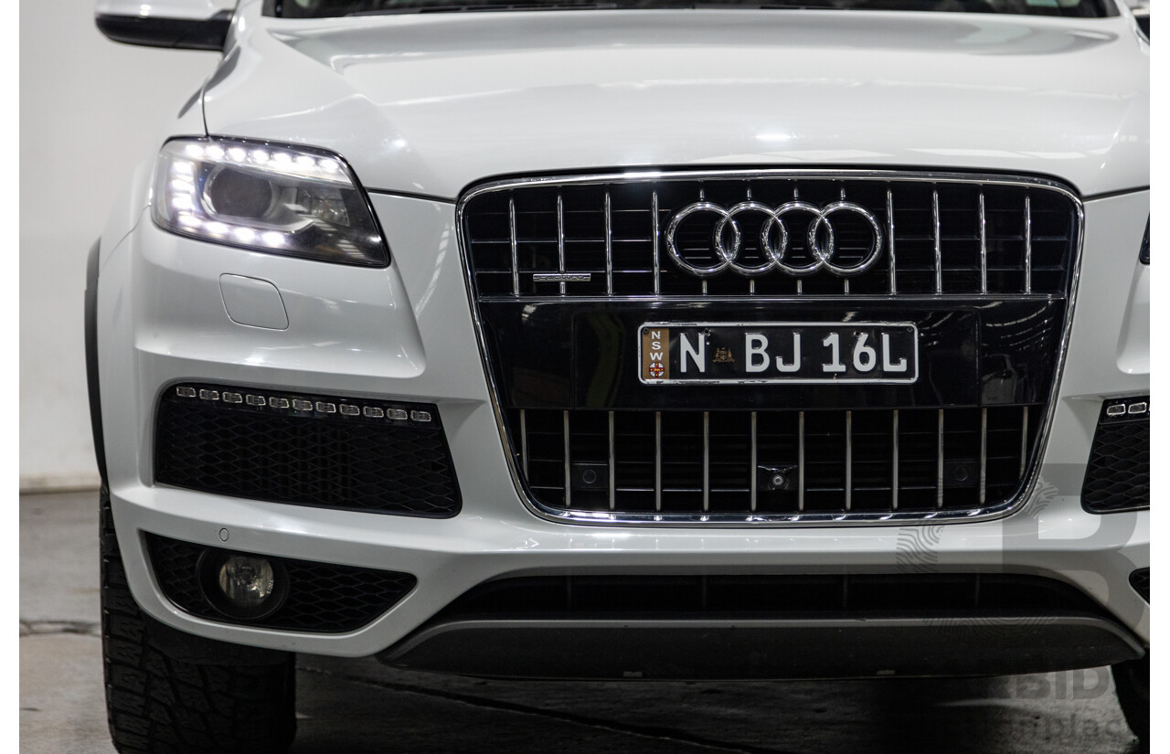 6/2014 Audi Q7 3.0 TDI S-Line Package Quattro (AWD) MY14 4d Wagon White Turbo Diesel 3.0L - 7 Seater