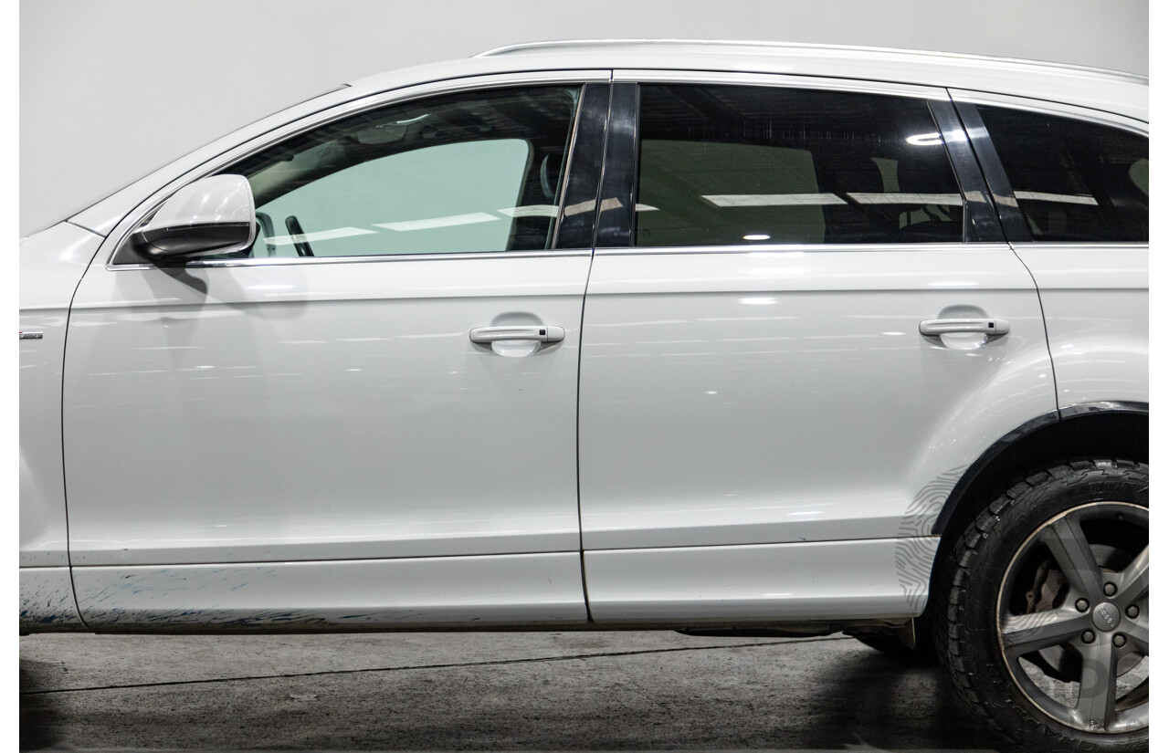 6/2014 Audi Q7 3.0 TDI S-Line Package Quattro (AWD) MY14 4d Wagon White Turbo Diesel 3.0L - 7 Seater