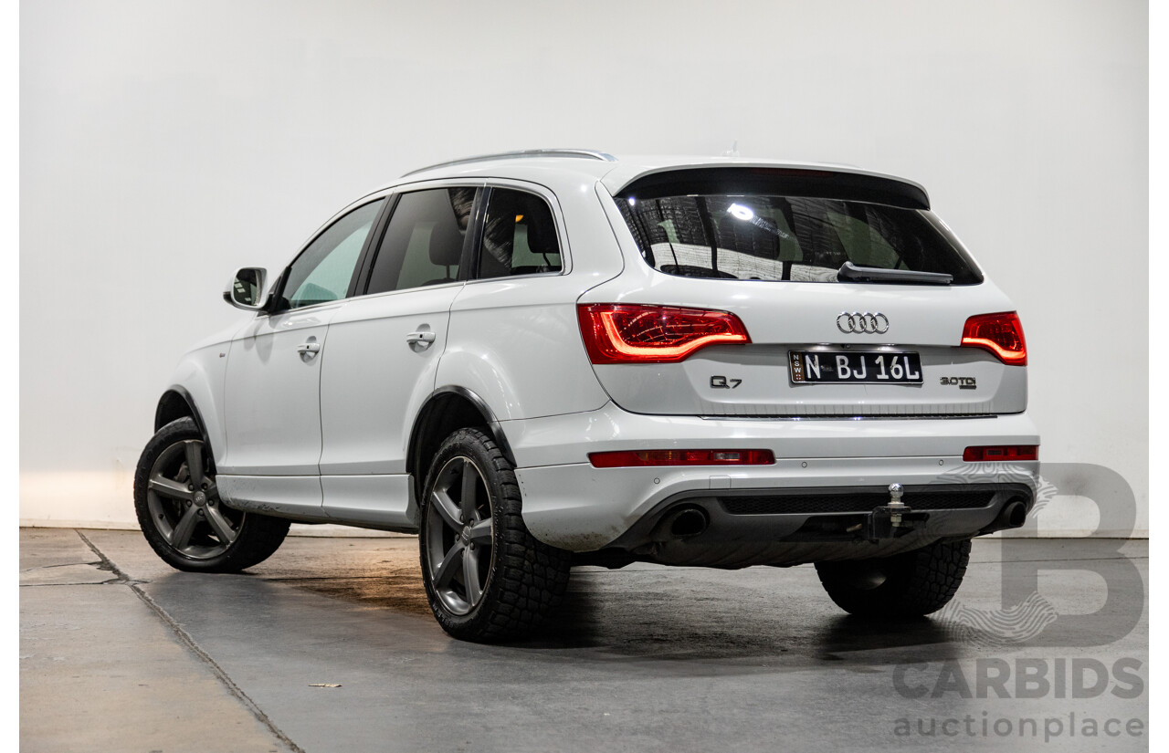 6/2014 Audi Q7 3.0 TDI S-Line Package Quattro (AWD) MY14 4d Wagon White Turbo Diesel 3.0L - 7 Seater