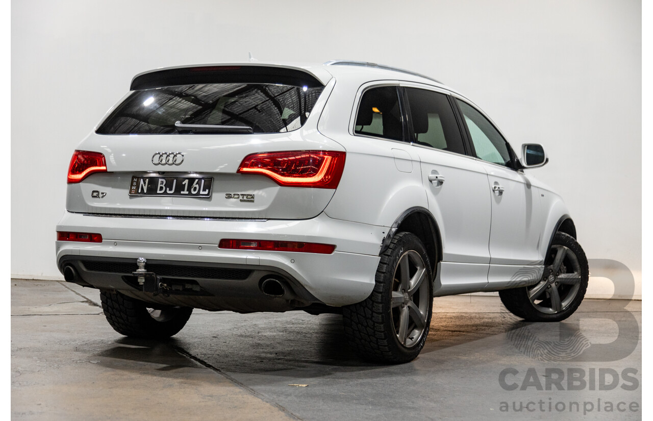 6/2014 Audi Q7 3.0 TDI S-Line Package Quattro (AWD) MY14 4d Wagon White Turbo Diesel 3.0L - 7 Seater