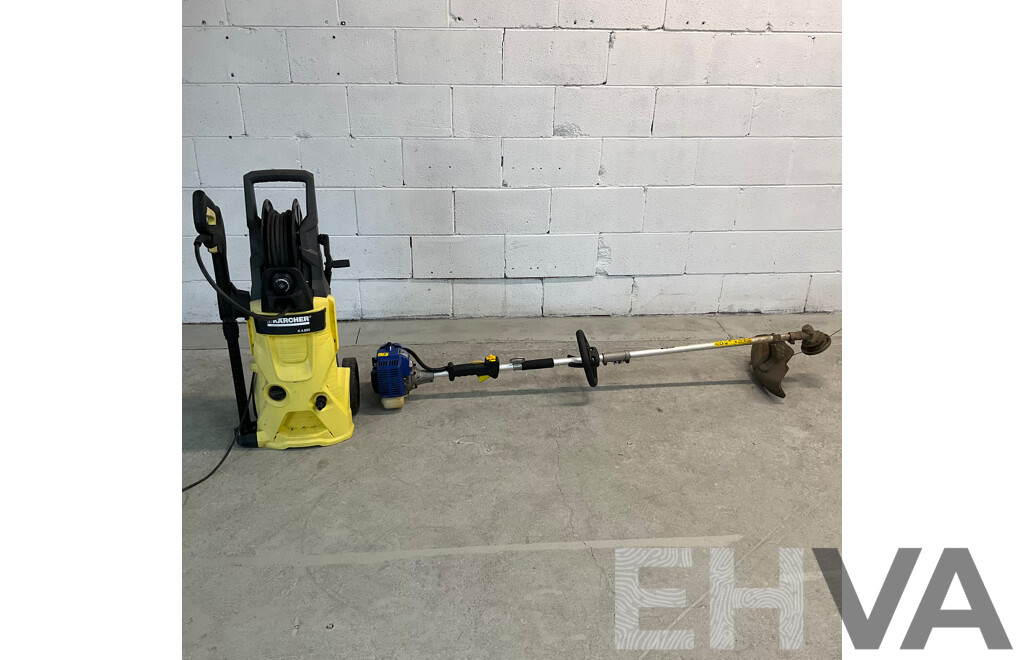 KARCHER K4.650 High Pressure Washer & VICTA TTS2226 AD Tornado Plus Petrol Line Trimmer - Lot of 2