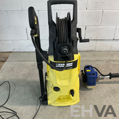 KARCHER K4.650 High Pressure Washer & VICTA TTS2226 AD Tornado Plus Petrol Line Trimmer - Lot of 2