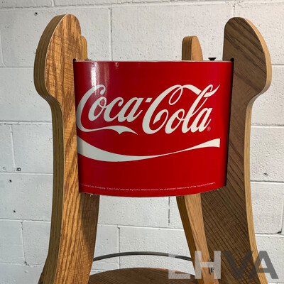 Vintage COCA COLA 4- Tier Bottle Shape Wooden Display Stand