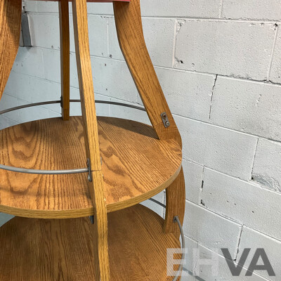 Vintage COCA COLA 4- Tier Bottle Shape Wooden Display Stand