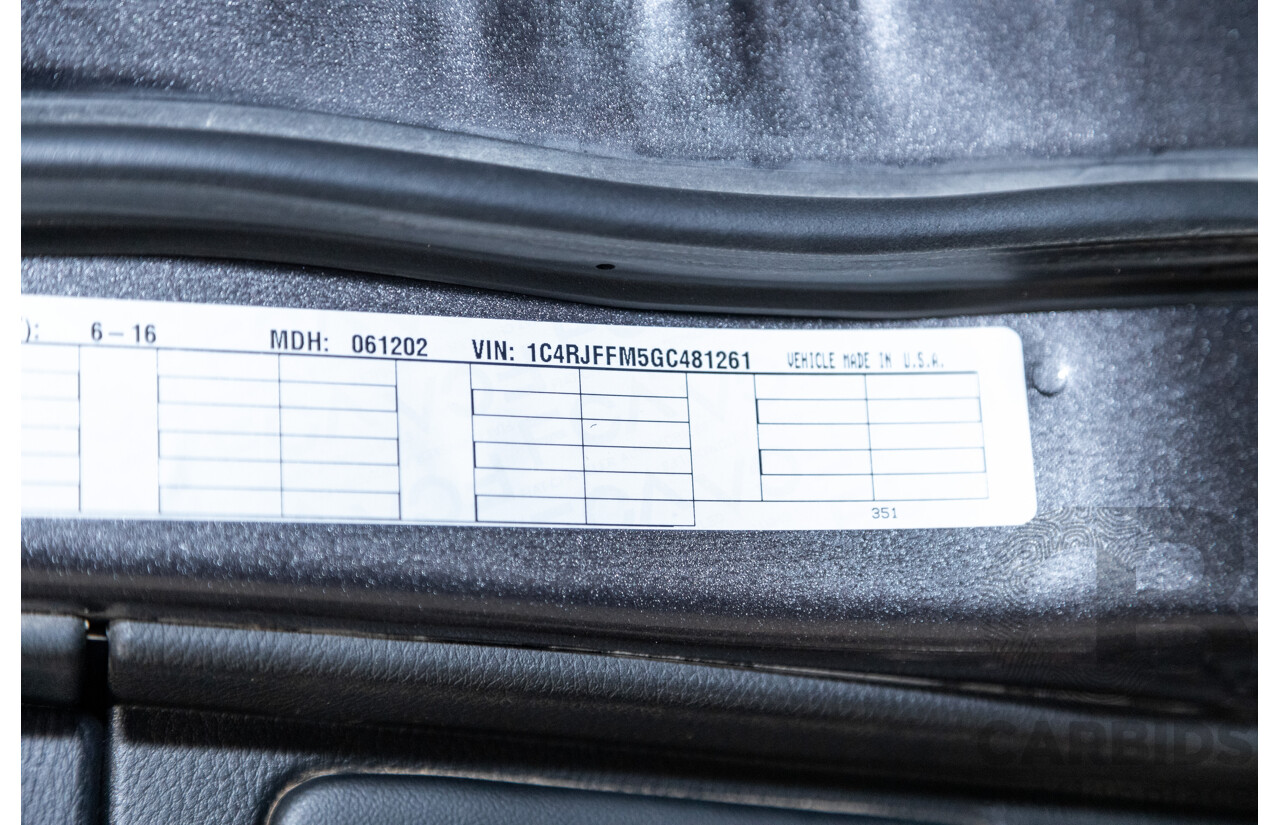 1/2017 Jeep Grand Cherokee 75TH Anniversary (4x4) WK 4d Wagon Metallic Grey Turbo Diesel V6 3.0L