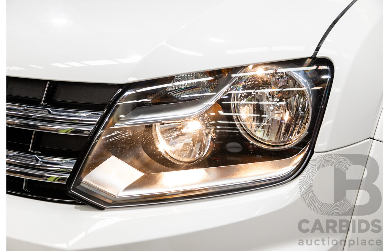 02/2020 Volkswagen Amarok TDI550 Sportline 4Motion (AWD) MY20 4d Dual Cab White Turbo Diesel V6 3.0L