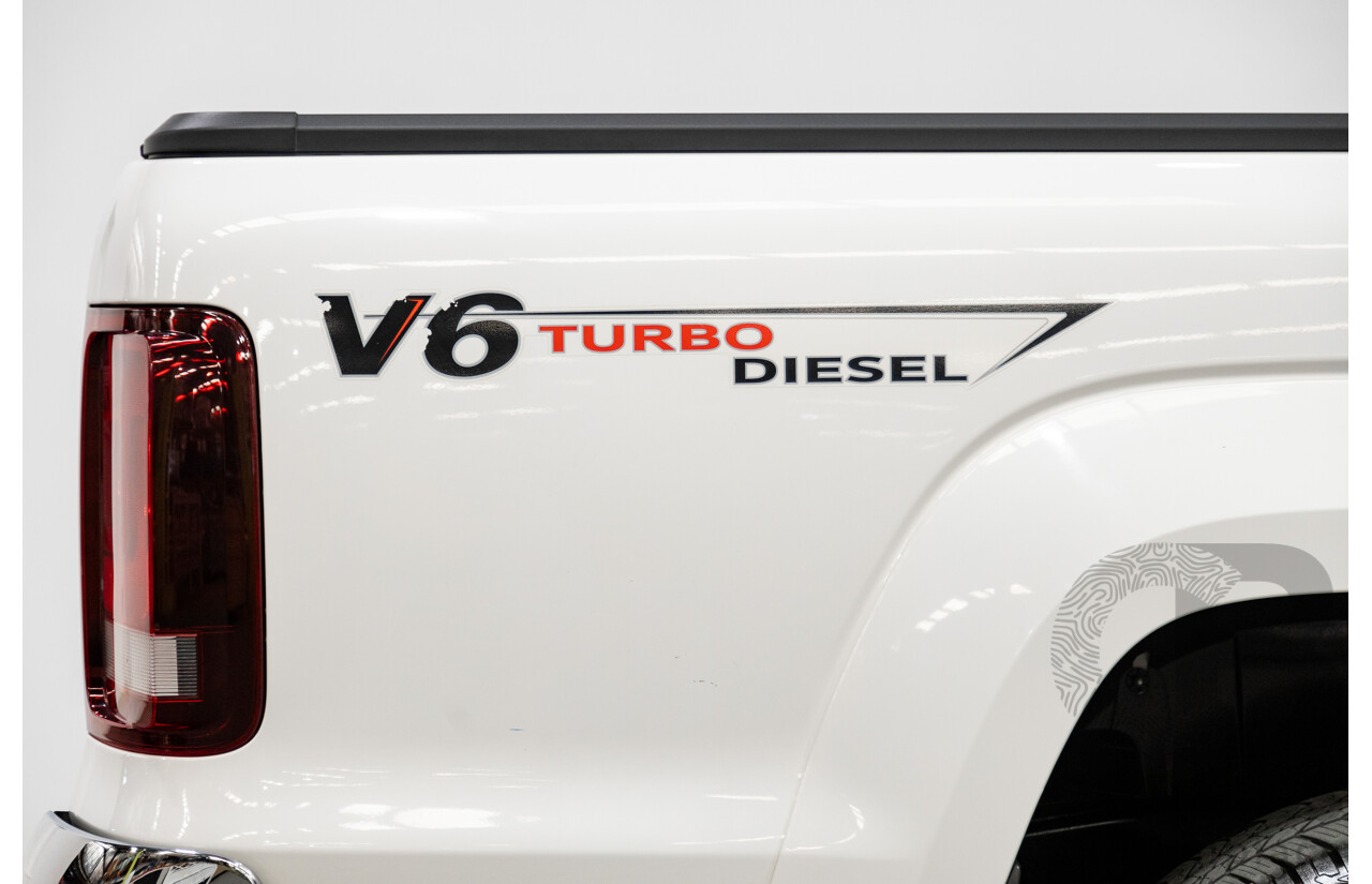 02/2020 Volkswagen Amarok TDI550 Sportline 4Motion (AWD) MY20 4d Dual Cab White Turbo Diesel V6 3.0L