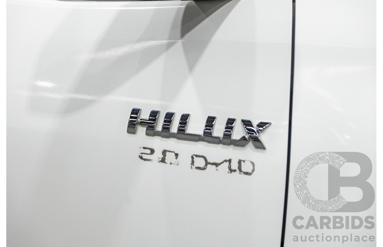 11/2018 Toyota Hilux Workmate TGN121R 4d Dual Cab Utility White 2.7L