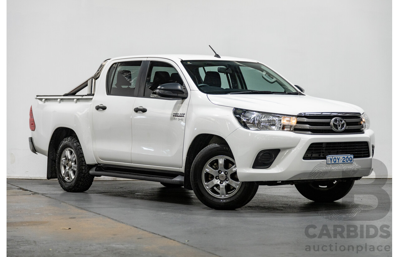 11/2018 Toyota Hilux Workmate TGN121R 4d Dual Cab Utility White 2.7L