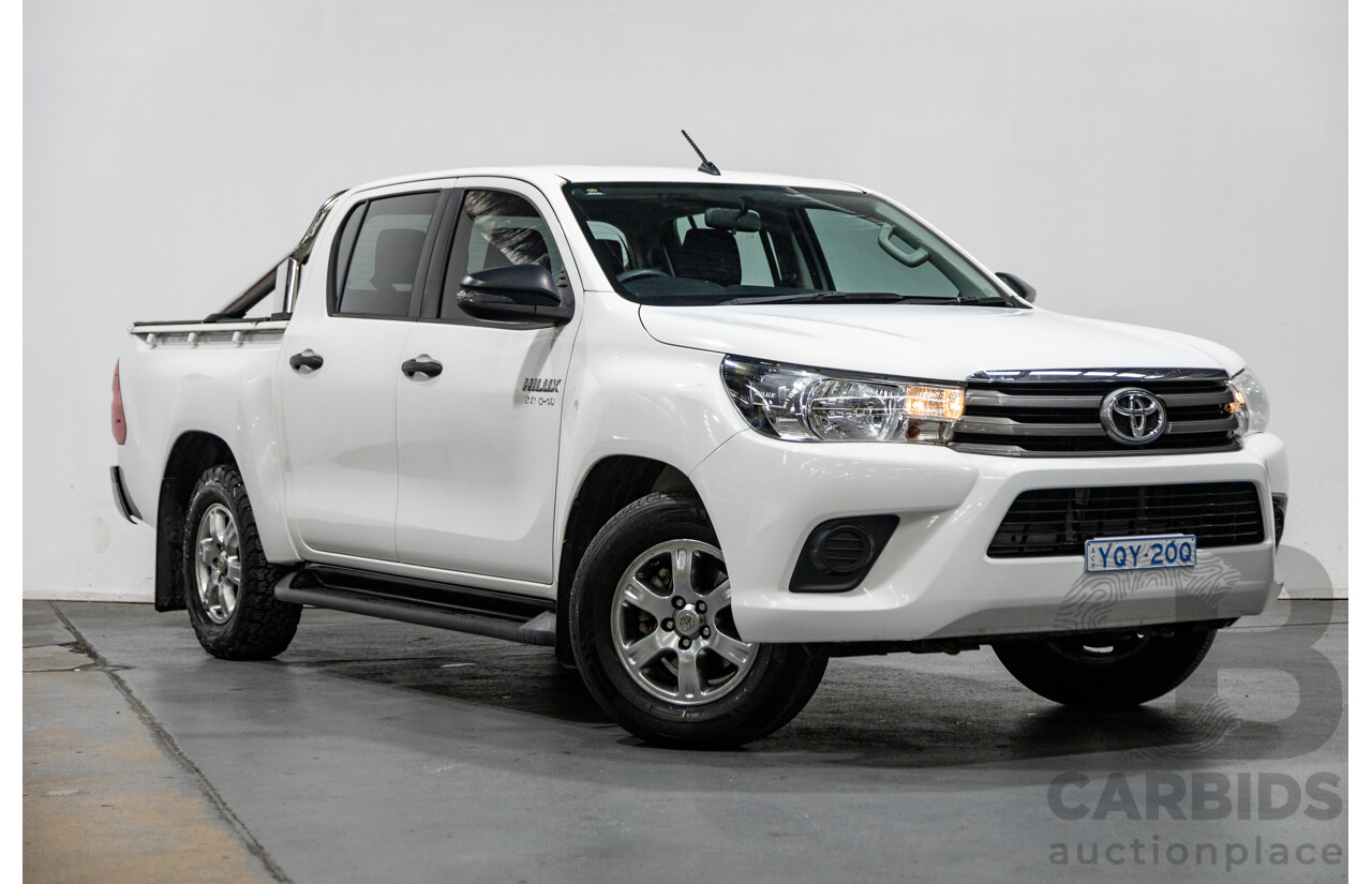 11/2018 Toyota Hilux Workmate TGN121R 4d Dual Cab Utility White 2.7L