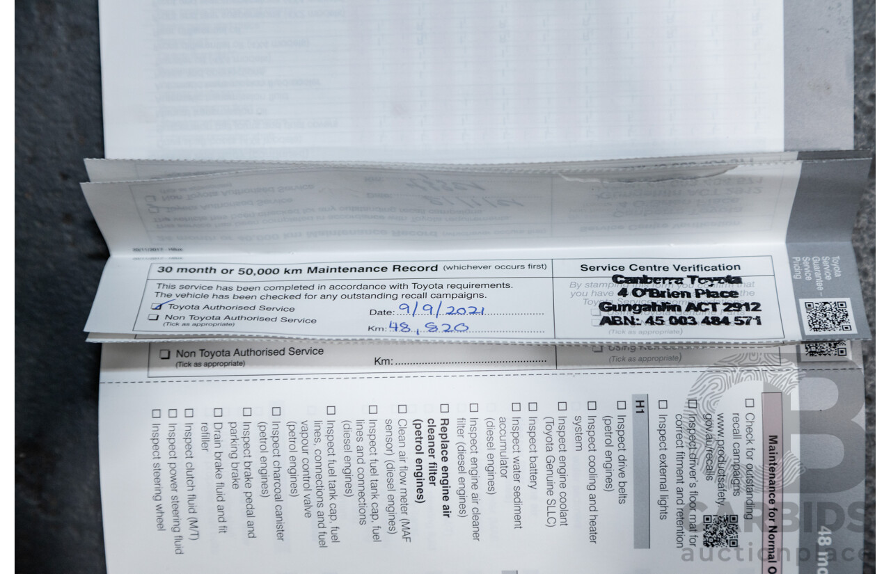 11/2018 Toyota Hilux Workmate TGN121R 4d Dual Cab Utility White 2.7L