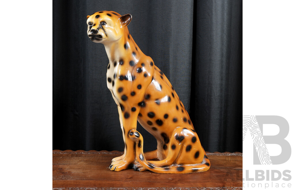 Italian Composite Seated Jaguar