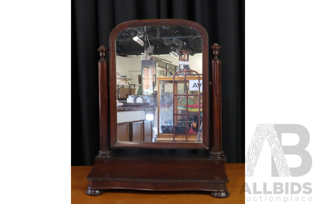 Early Victorian Mahogany Toilet Mirror