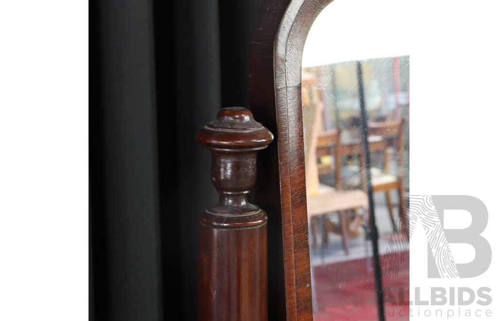 Early Victorian Mahogany Toilet Mirror