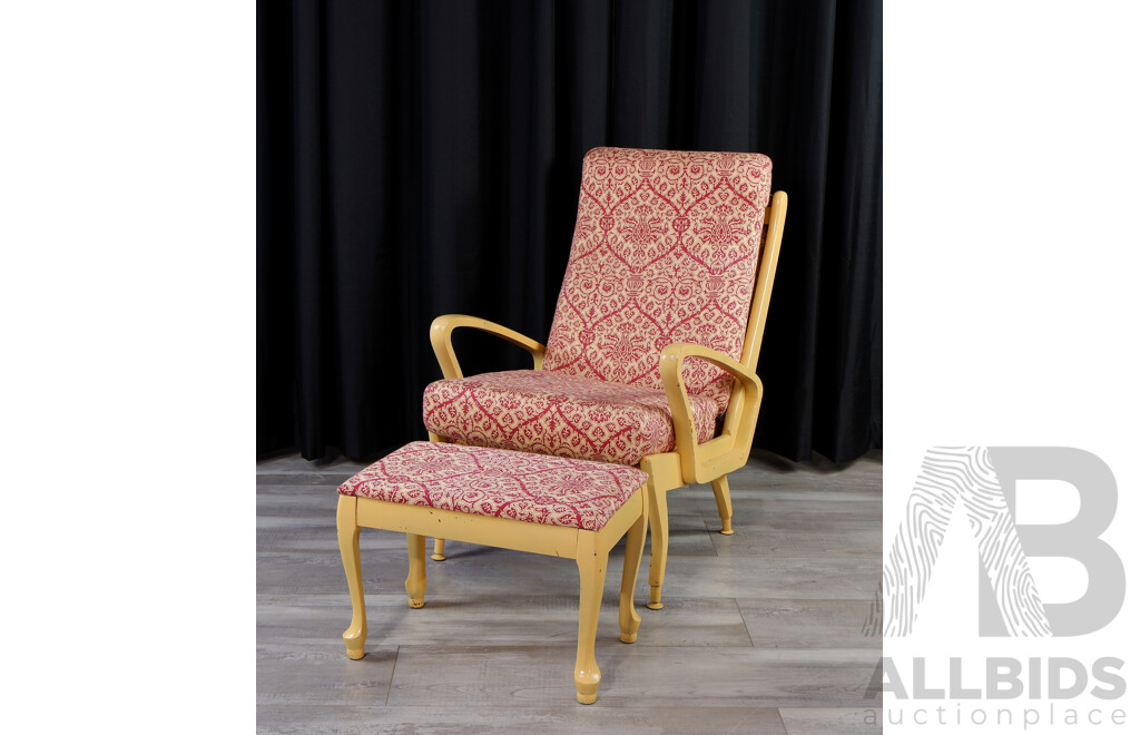 Painted Cintiq Armchair with Stool