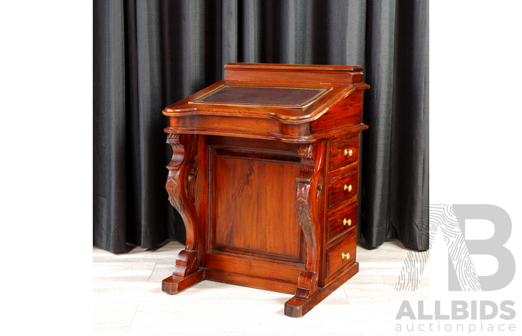 Reproduction Mahogany Davenport Desk