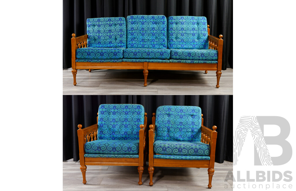 Vintage Timber Three Piece Lounge Suite by Marcob Furniture