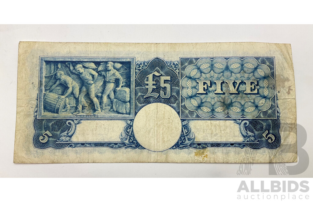Australian Five Pound Note, Armitage/McFarlane R36 869964