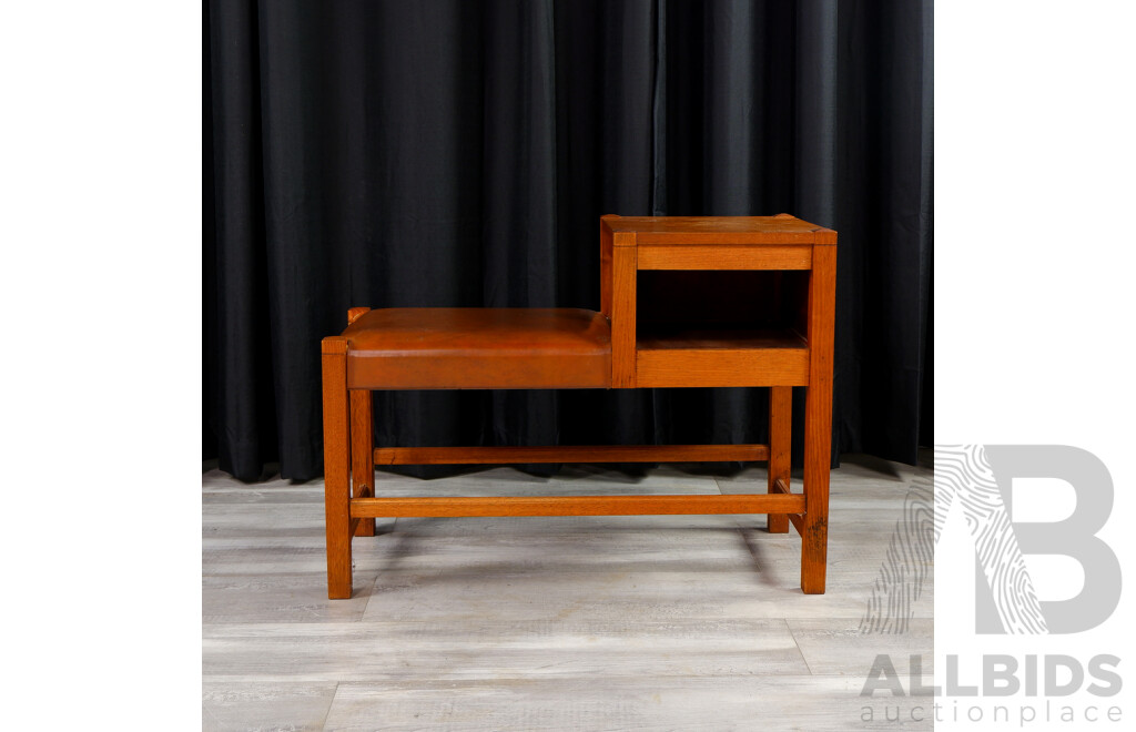 Vintage Teak Telephone Table