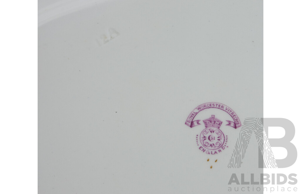 Vintage Royal Worcester Porcelain 62 Piece Dinner Service