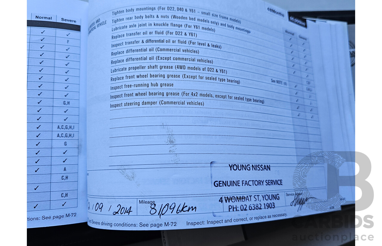 4/2010 Nissan Navara ST (4x4) D40 Dual Cab P/Up White 2.5L