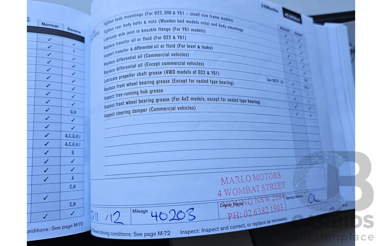 4/2010 Nissan Navara ST (4x4) D40 Dual Cab P/Up White 2.5L