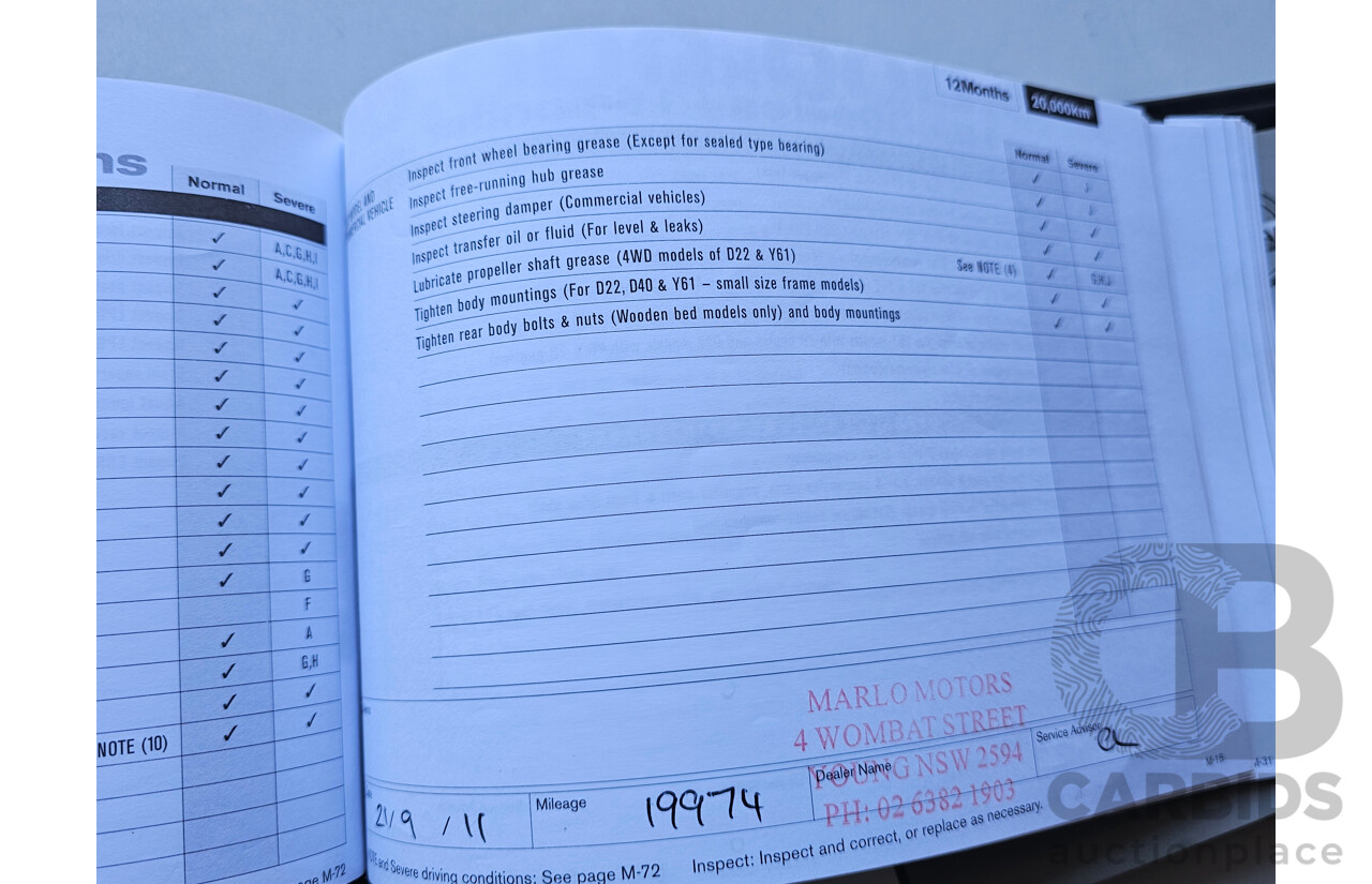 4/2010 Nissan Navara ST (4x4) D40 Dual Cab P/Up White 2.5L