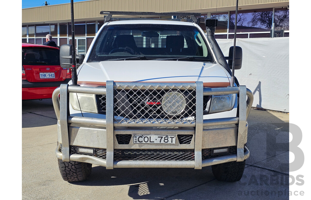 4/2010 Nissan Navara ST (4x4) D40 Dual Cab P/Up White 2.5L