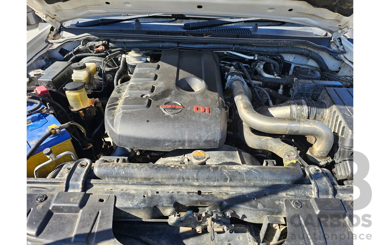 4/2010 Nissan Navara ST (4x4) D40 Dual Cab P/Up White 2.5L