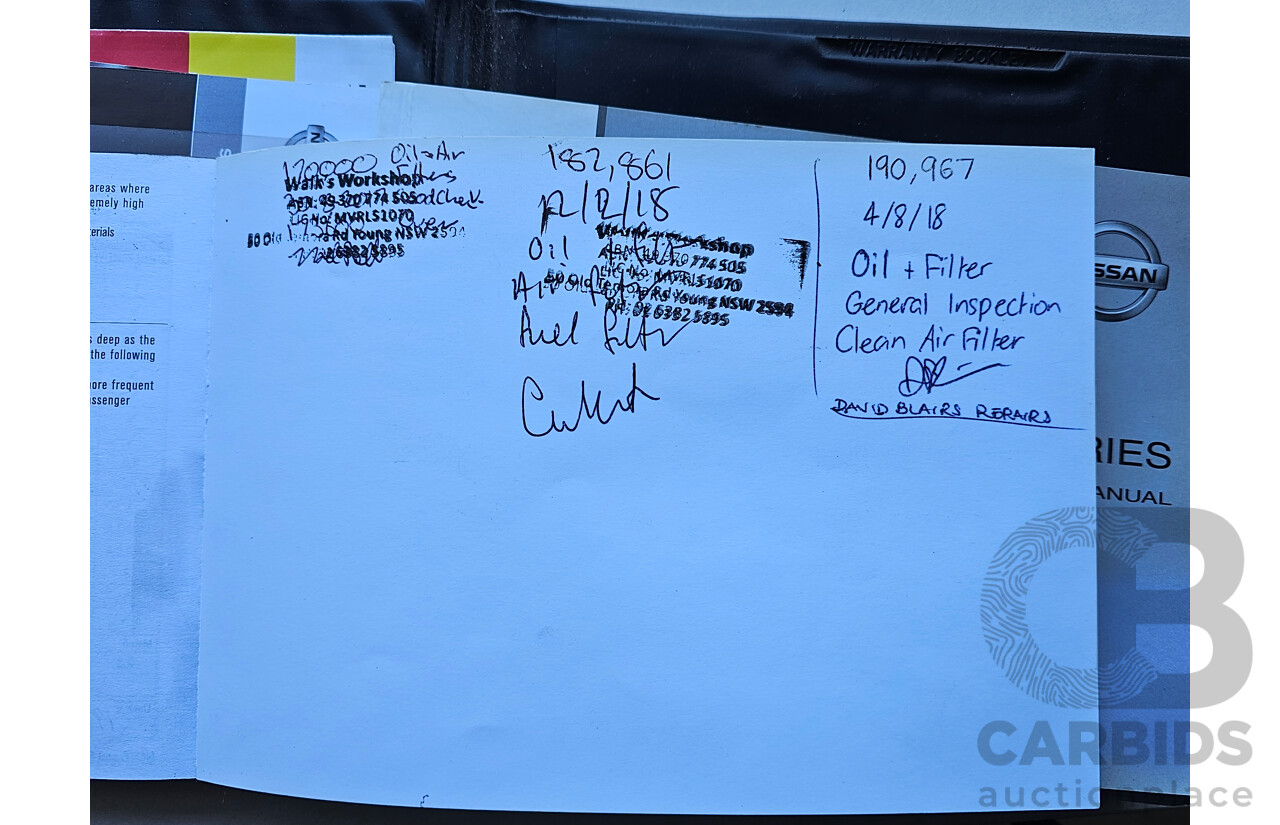 4/2010 Nissan Navara ST (4x4) D40 Dual Cab P/Up White 2.5L