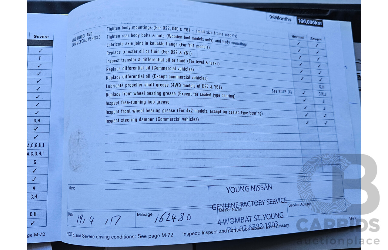 4/2010 Nissan Navara ST (4x4) D40 Dual Cab P/Up White 2.5L