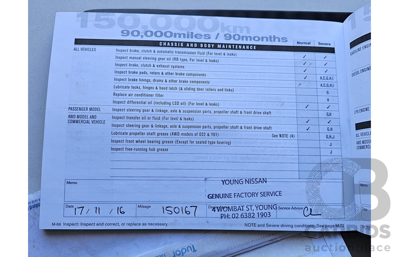 4/2010 Nissan Navara ST (4x4) D40 Dual Cab P/Up White 2.5L