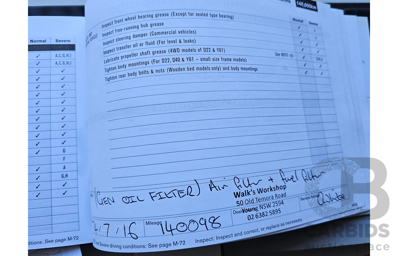 4/2010 Nissan Navara ST (4x4) D40 Dual Cab P/Up White 2.5L