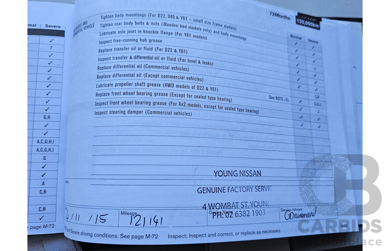 4/2010 Nissan Navara ST (4x4) D40 Dual Cab P/Up White 2.5L