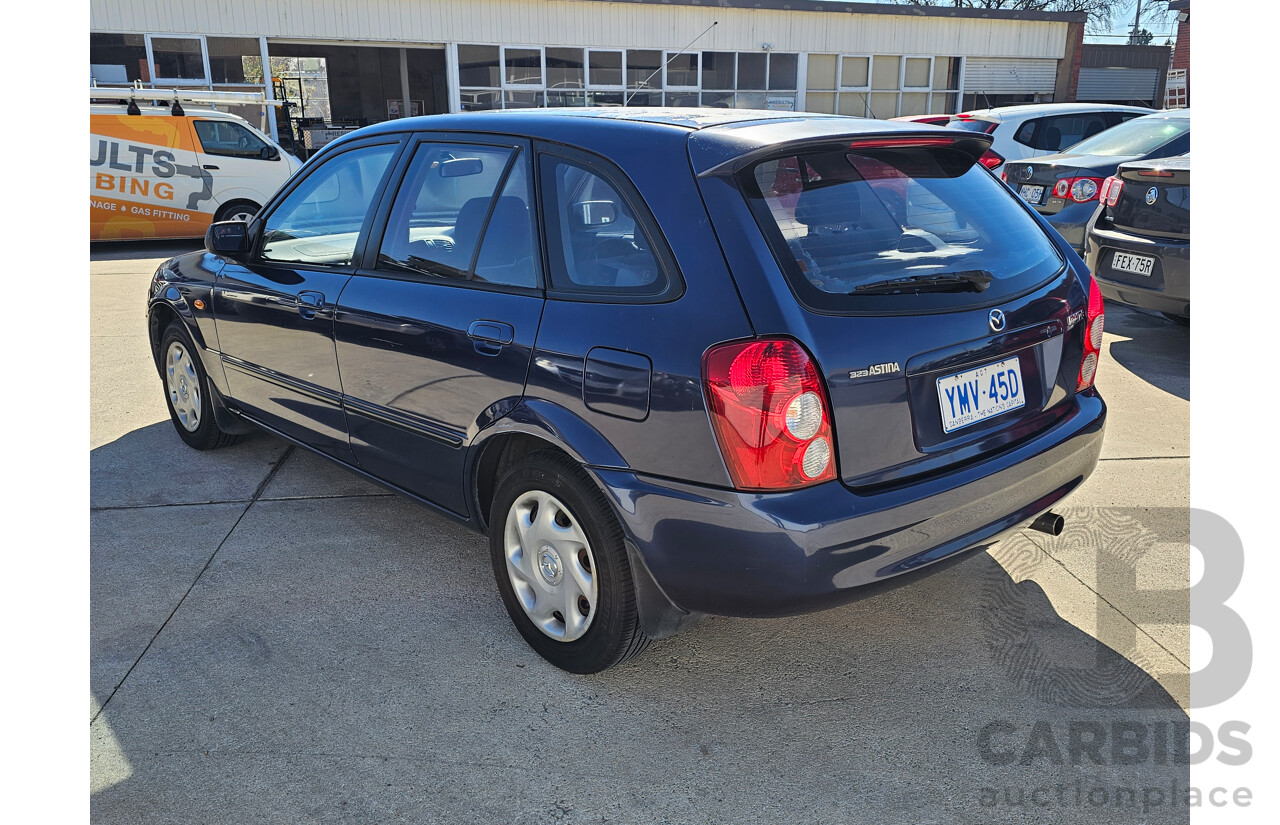 8/2002 Mazda 323 Astina  5d Hatchback Blue 1.8L