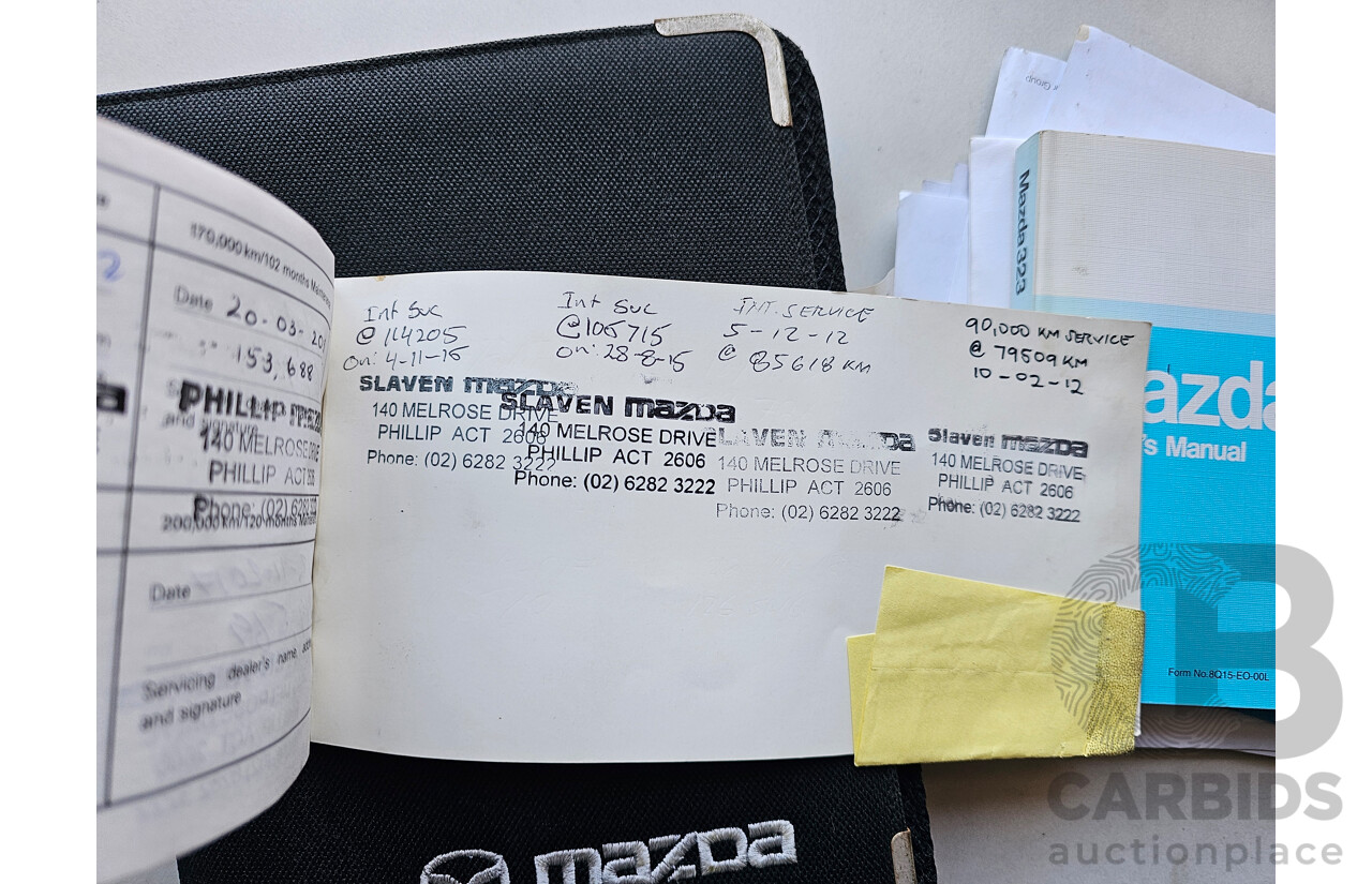 8/2002 Mazda 323 Astina  5d Hatchback Blue 1.8L