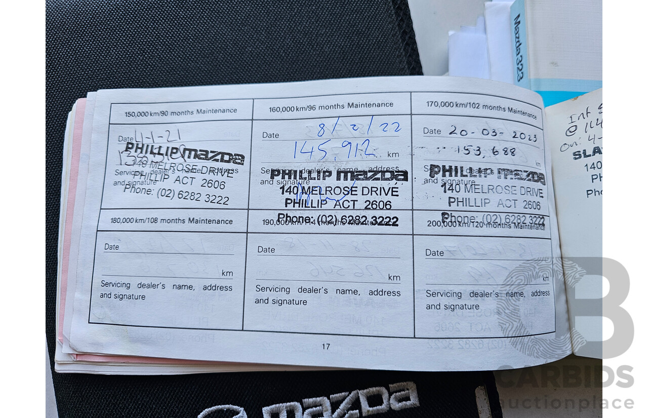 8/2002 Mazda 323 Astina  5d Hatchback Blue 1.8L