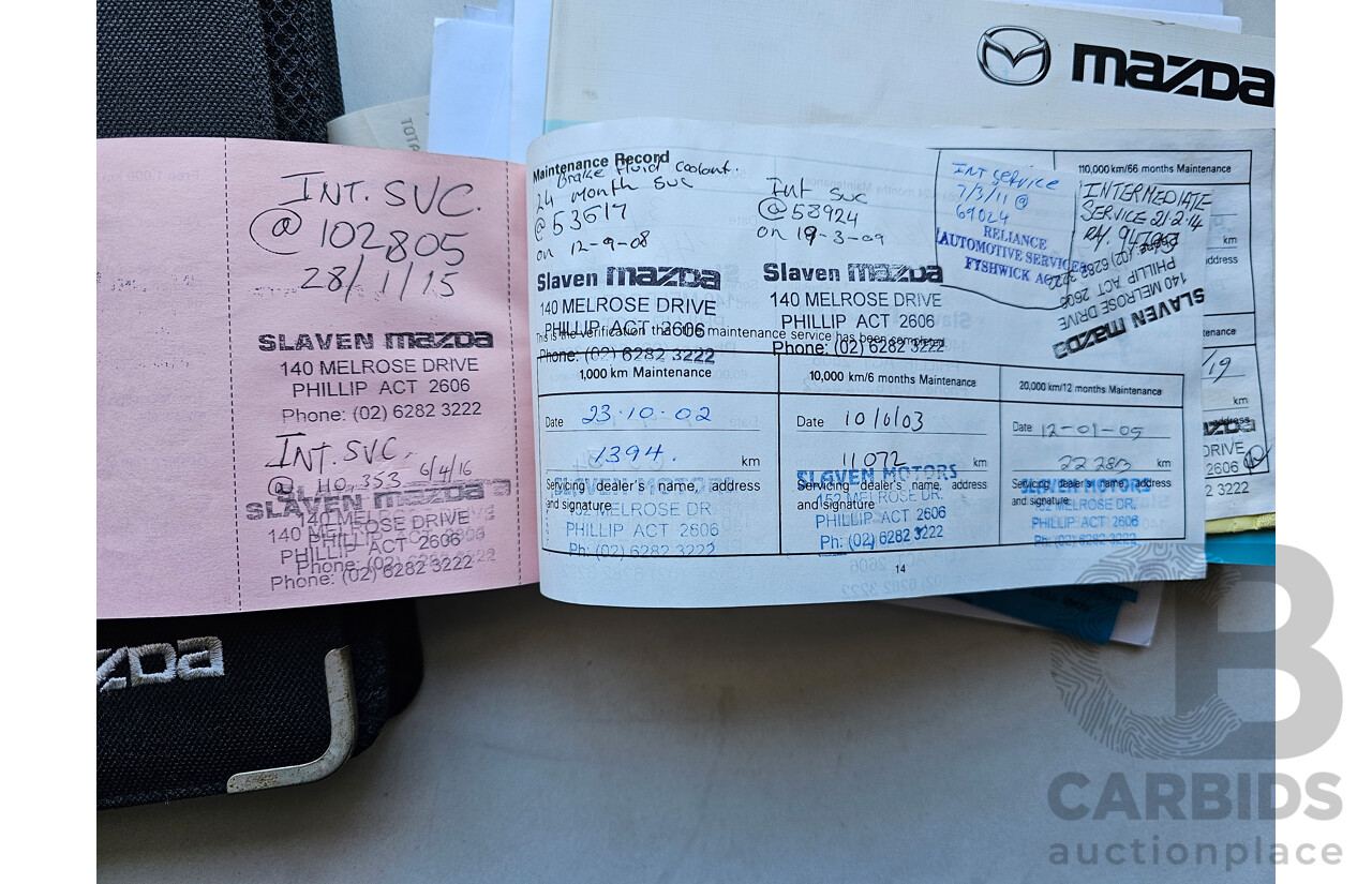 8/2002 Mazda 323 Astina  5d Hatchback Blue 1.8L