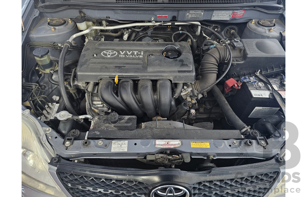 10/2001 Toyota Corolla Ascent ZZE122R 4d Sedan Blue 1.8L